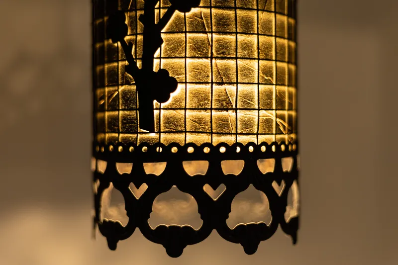 Warm villa lighting in the evening